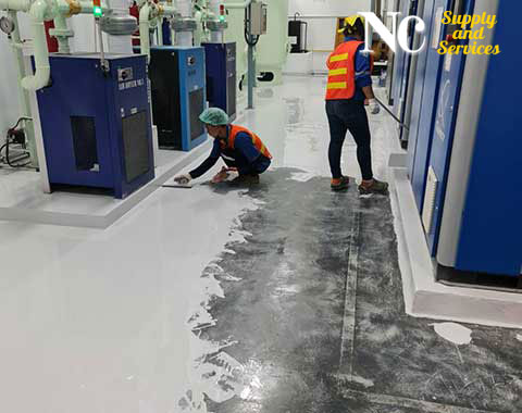 เคลือบพื้นป้องกันไฟฟ้าสถิต Anti-static flooring Conductive Floor